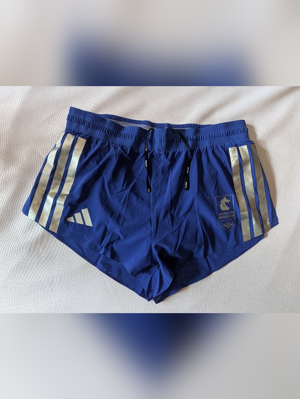 Adidas 2025 Boston Marathon Blue Running Shorts